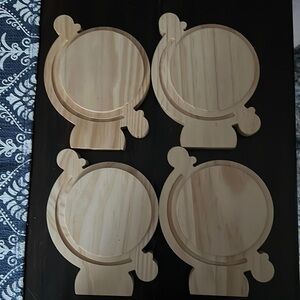 Wooden globe blanks for personalization teacher classroom decor- set of 4